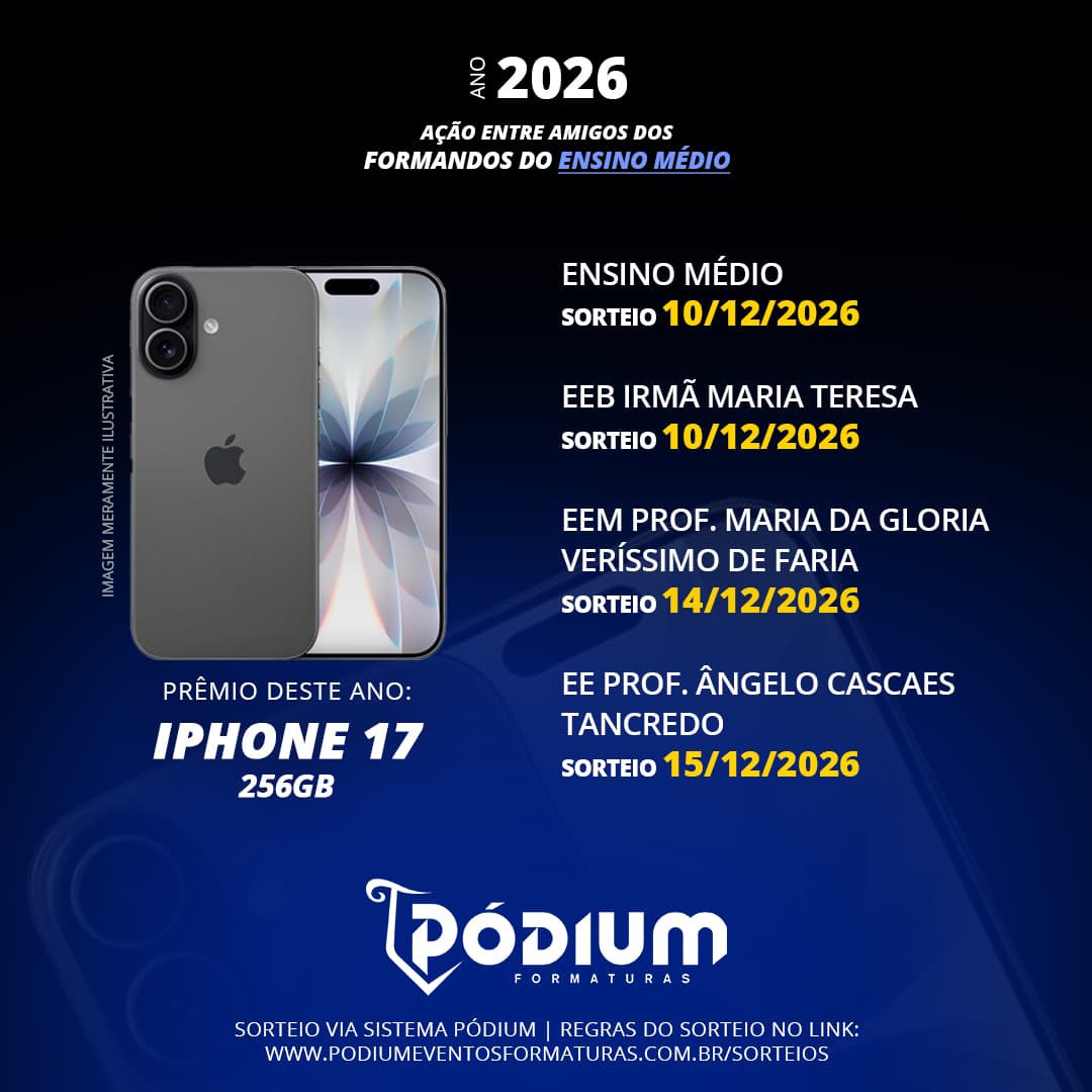 Arrecadação de Fundos/Rifas Pódium 2026