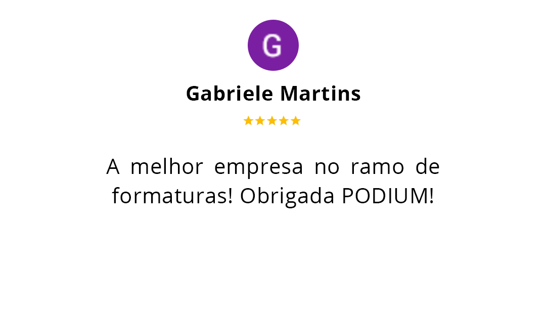 Avaliação sobre Pódium - Eventos & Formaturas em Florianópolis